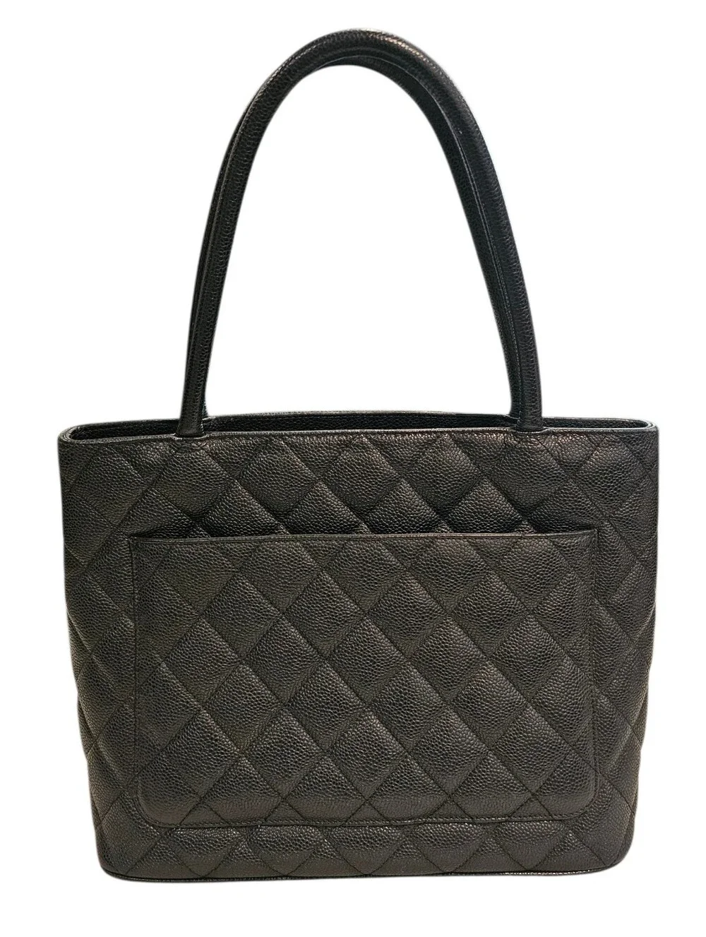 CHANEL BLACK CAVIAR LEATHER TOTE EUC